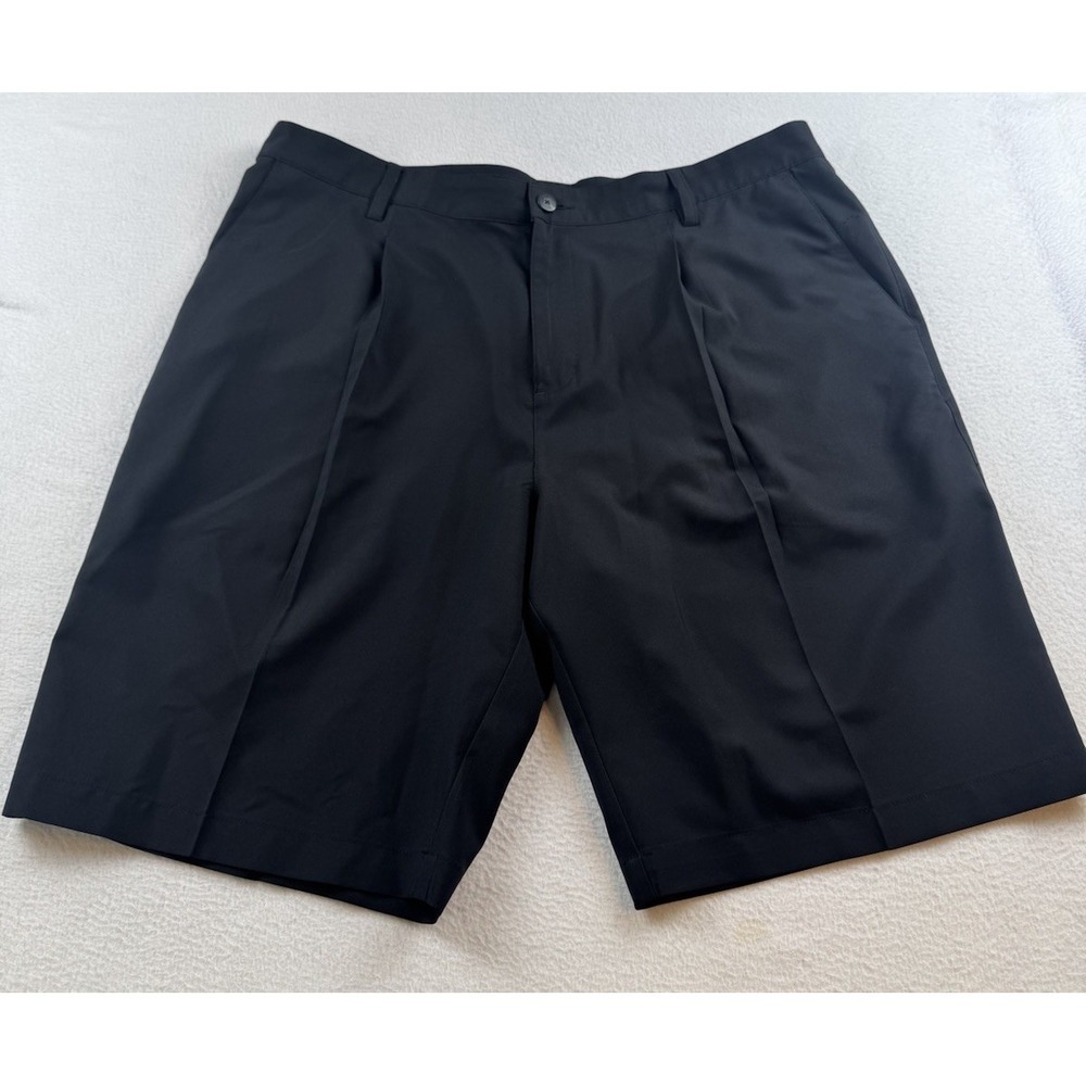 Adidas MENS SIZE 38 Golf Shorts Black ClimaLite Performance Wicking EUC